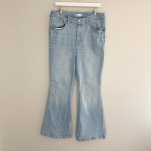Good American Lightwash Flare Jeans